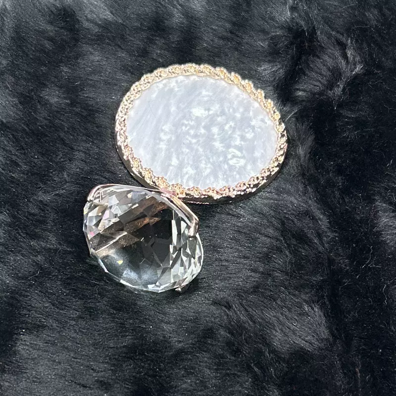 Anel Diamante Redondo Cobre