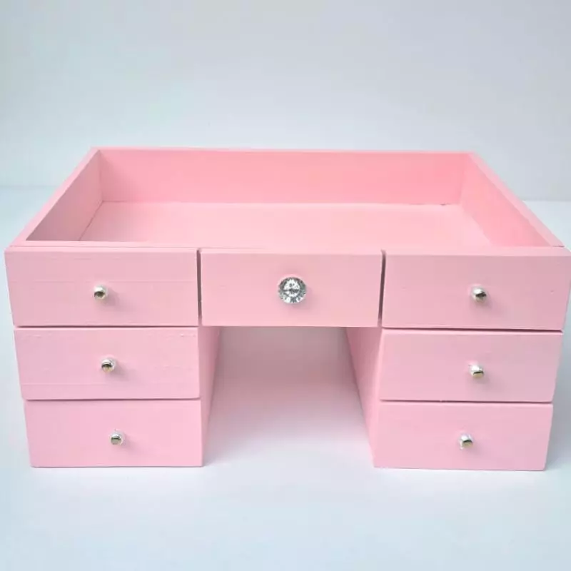 caja madera tocador pintado