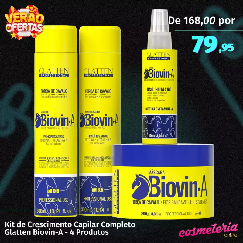 Kit Biovin-A Glatten 4 Ítens