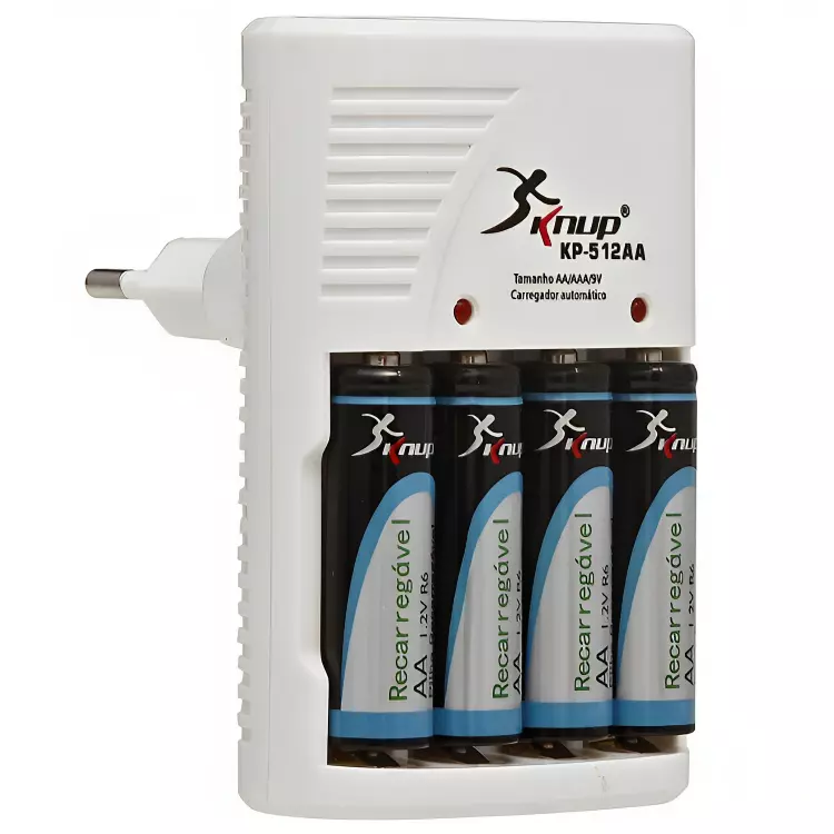 CARREGADOR DE PILHAS KNUP KP-512AA