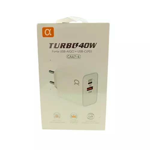FONTE TURBO 40W USB / USB-C CA47-4