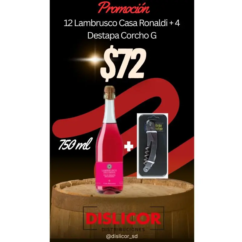 12 ESPUMOSO RONALDI ROSADO + 4 DESTA