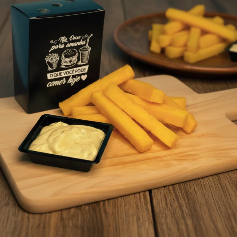 Polenta  com molho agridoce