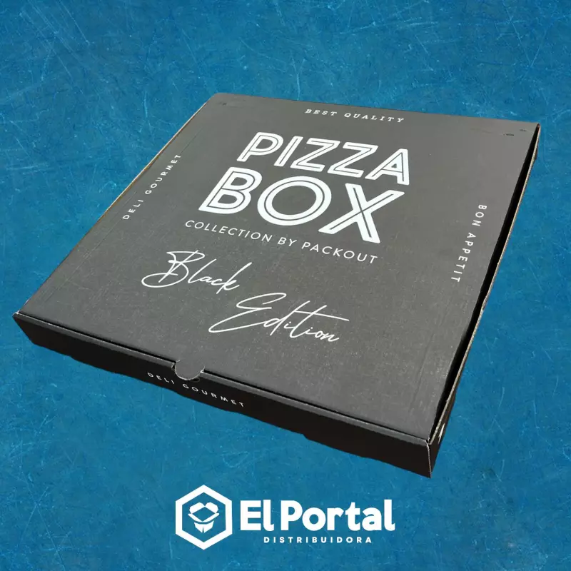 CAJAS PIZZA NEGRA (PIZZA BOX)