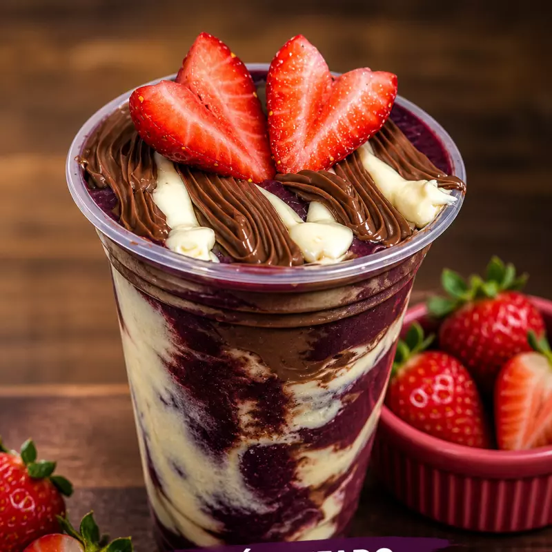 Açaí Trufado Ninho Nutella e Morango