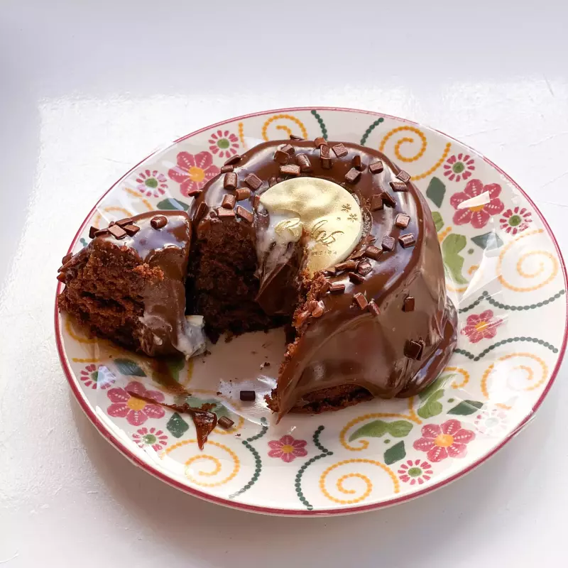 Baby vulcão de chocolate