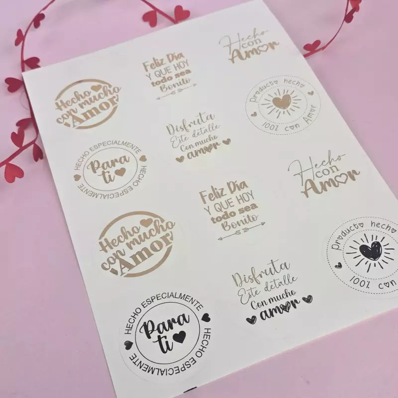 Sticker redondo x12 estampado