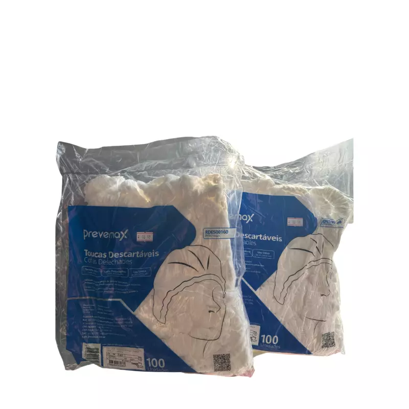 TOUCAS DESCARTAVEIS PREVEMAX- 100UN