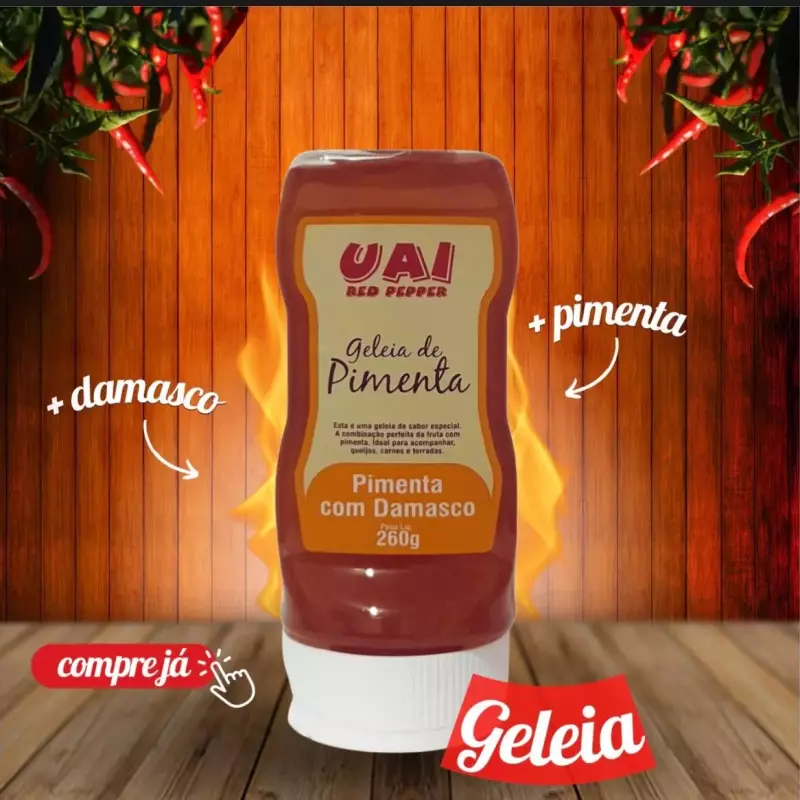 Geleia de Pimenta com Damasco 260gr
