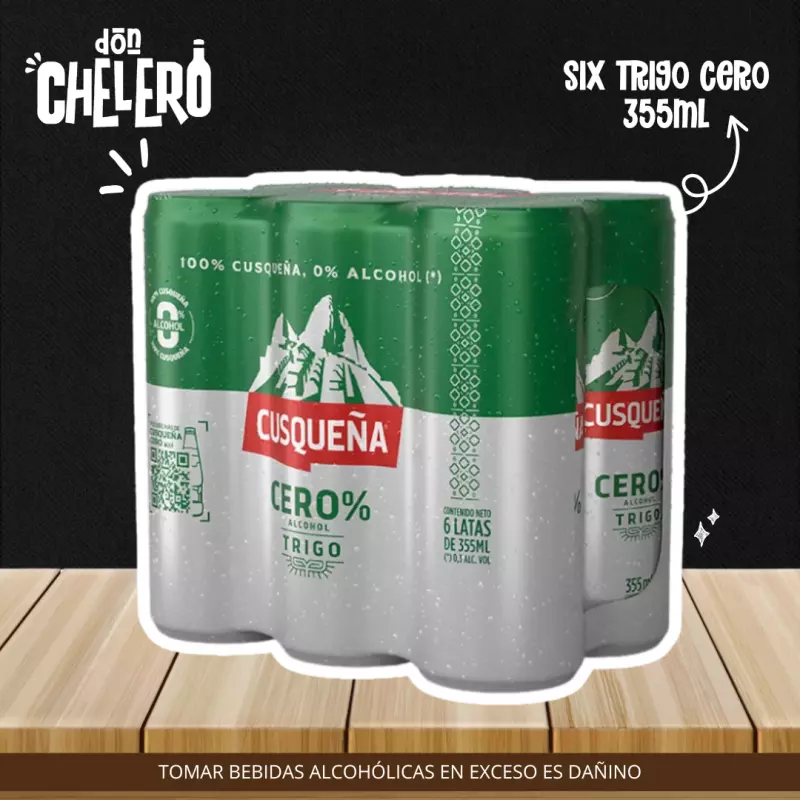CUSQUEÑA TRIGO 0 ALCOHOLX355 6 LATAS