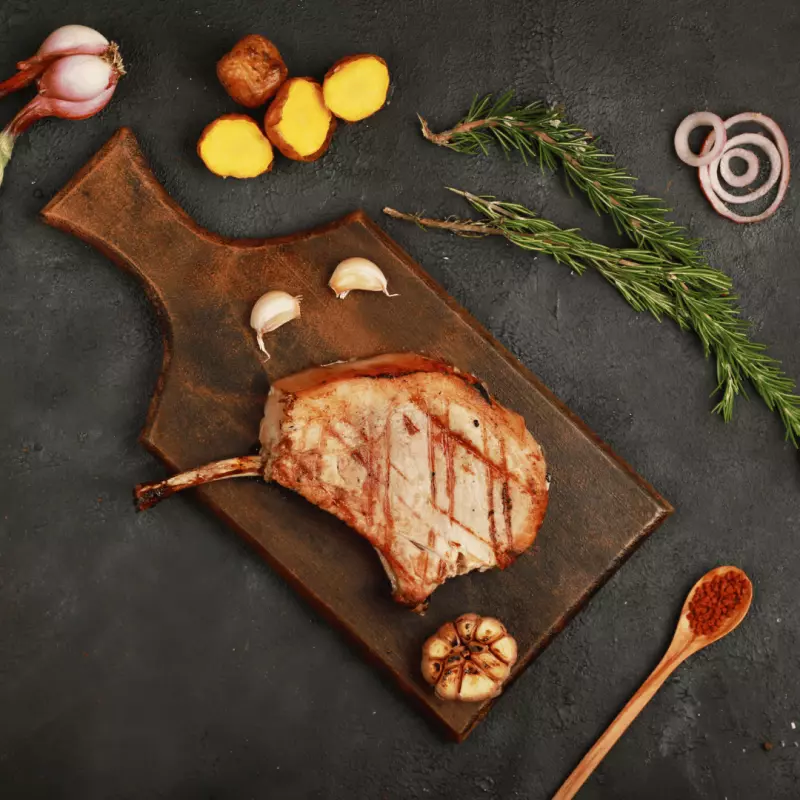 Tomahawk de cerdo
