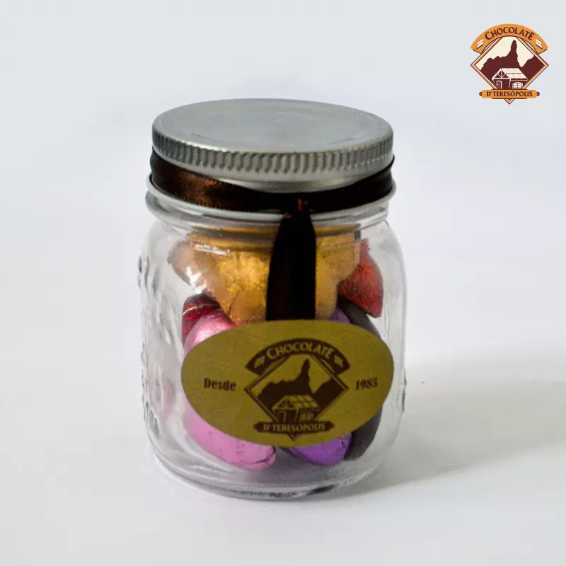 Pote de Vidro Com Corações Variados