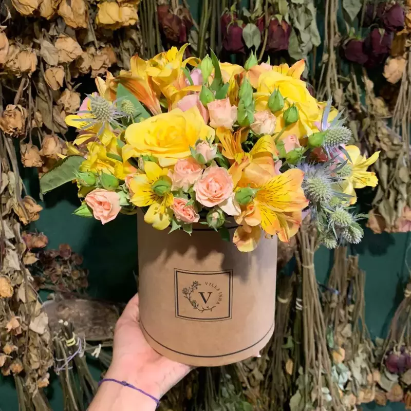 Box Flower Naturale M