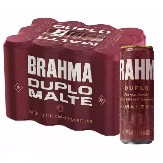 BRAHMA DUPLO MALTE 350 ML CX 12 UNID.