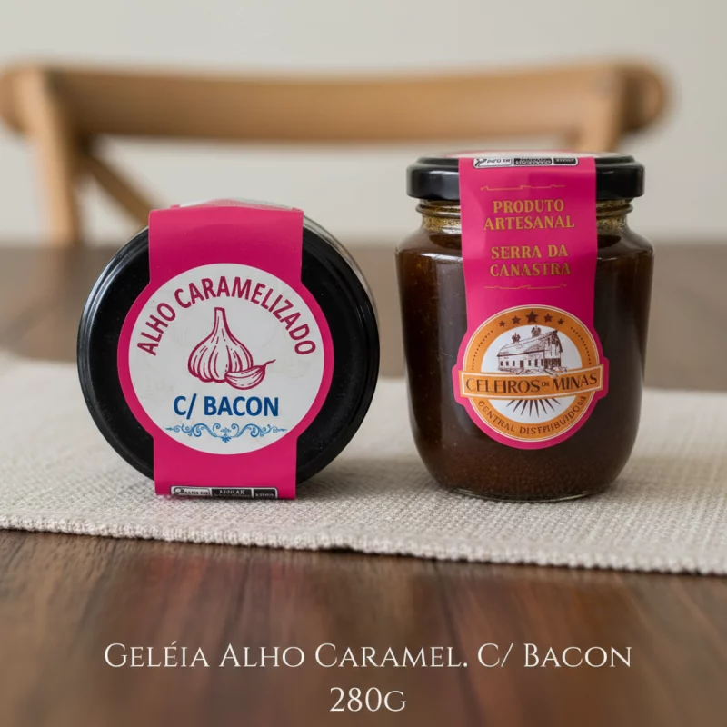 Geléia Alho Caramel. C/ Bacon 280g
