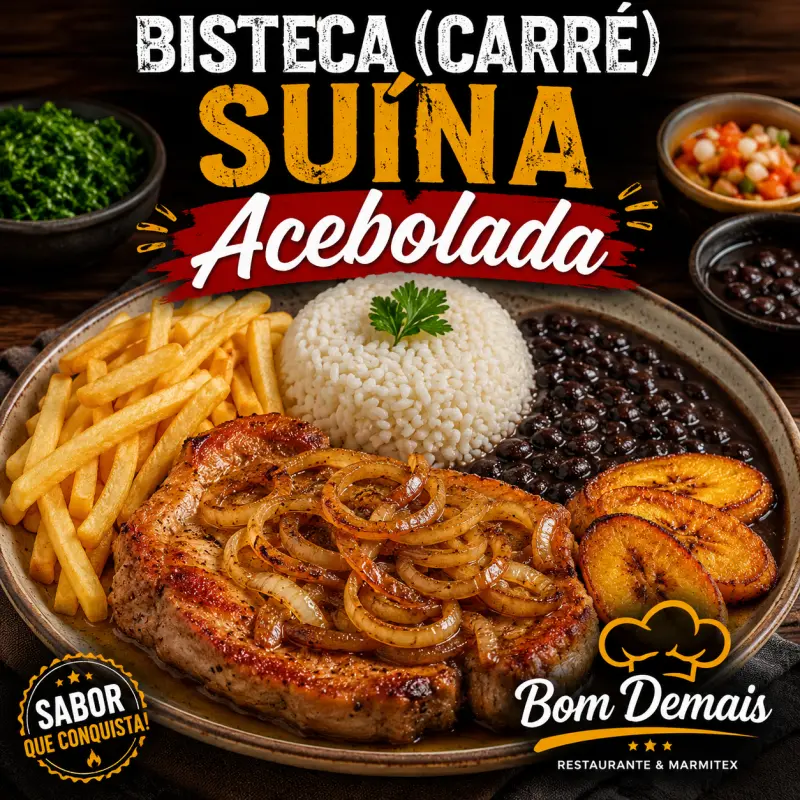 BISTECA (CARRE) SUÍNA ACEBOLADA