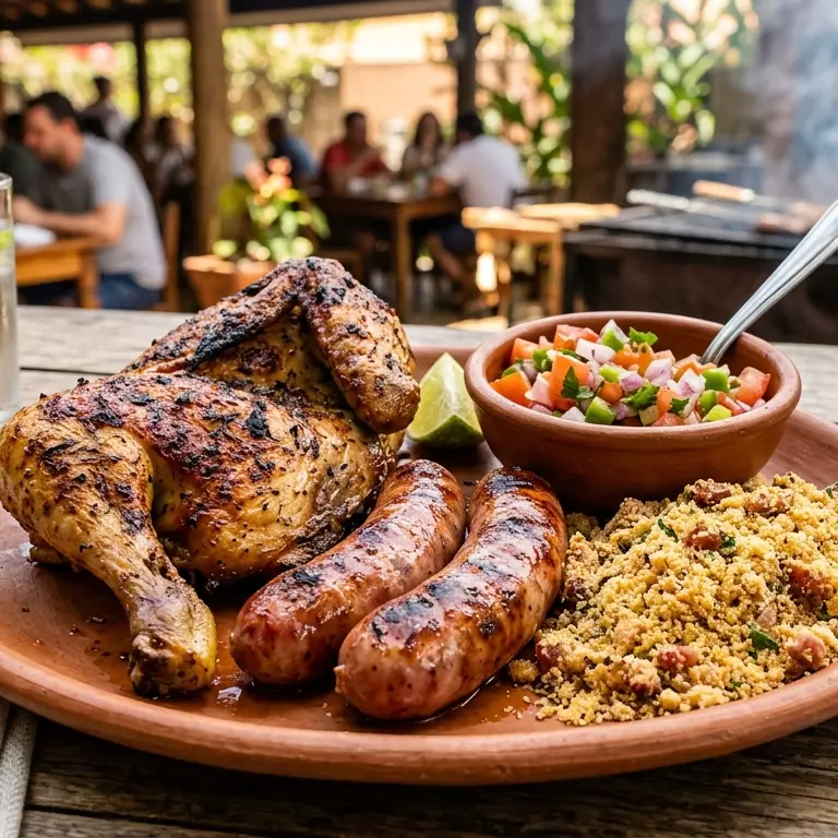 MEIO GALETO (MEDIO) +3 LINGUIÇAS