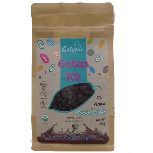 Gotas de  Chocolate 70% - 0% azúcar CALYPSO