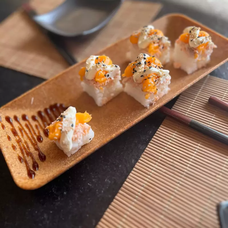 Tortinha Grelhada (Salmão e Cheddar)