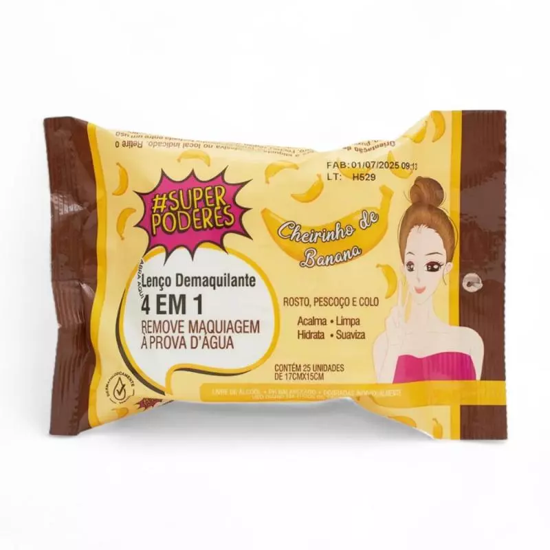 Lenço Demaquilante cheiro d/banana