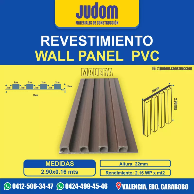 WALL PANEL 2.90x0.16 mts MADERA