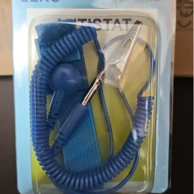 PULSERA ANTIESTATICA CON CORREA AZUL