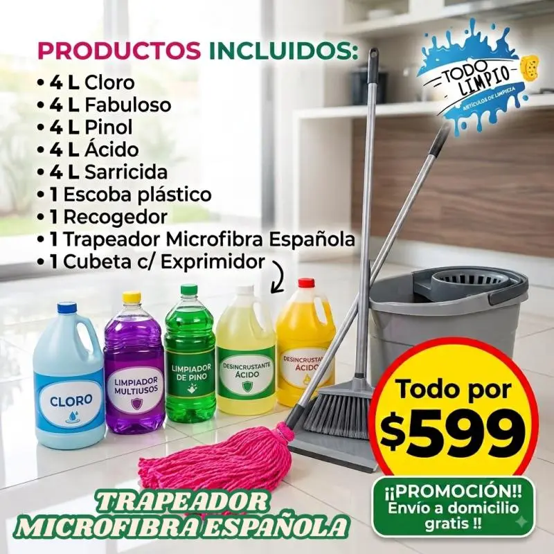 PAQUETE TRAPEADOR MICROFIBRA