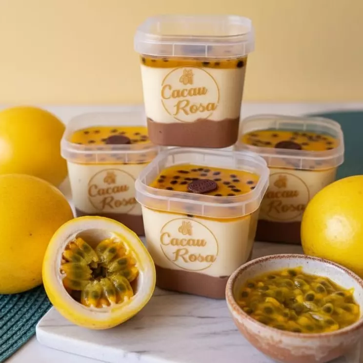 Mousse de Maracujá com Chocolate
