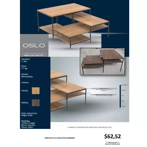 MESA DE CENTRO OSLO