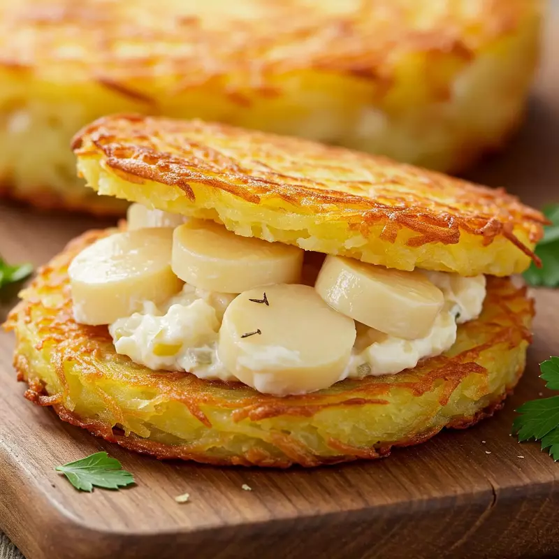 Batata Rosti Palmito 2 queijos