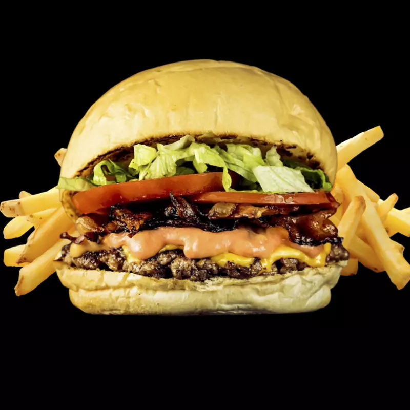 Simple Hamburguesarda + Papas Fritas