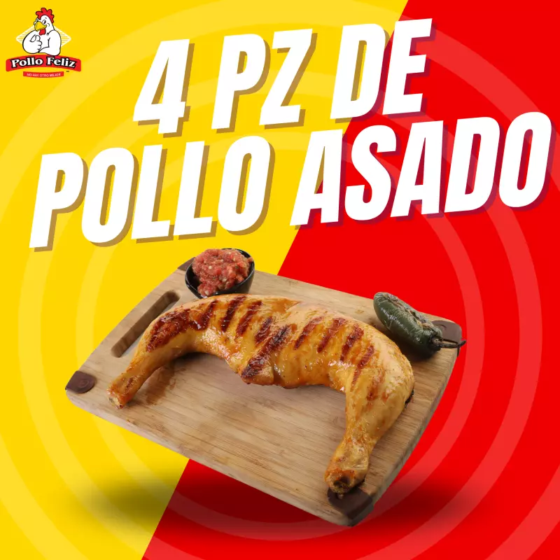 4 pz Pollo Asado al Carbón