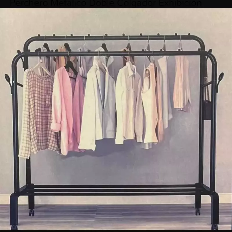 🌟PERCHERO DOBLE ORG C/RUEDA🌟