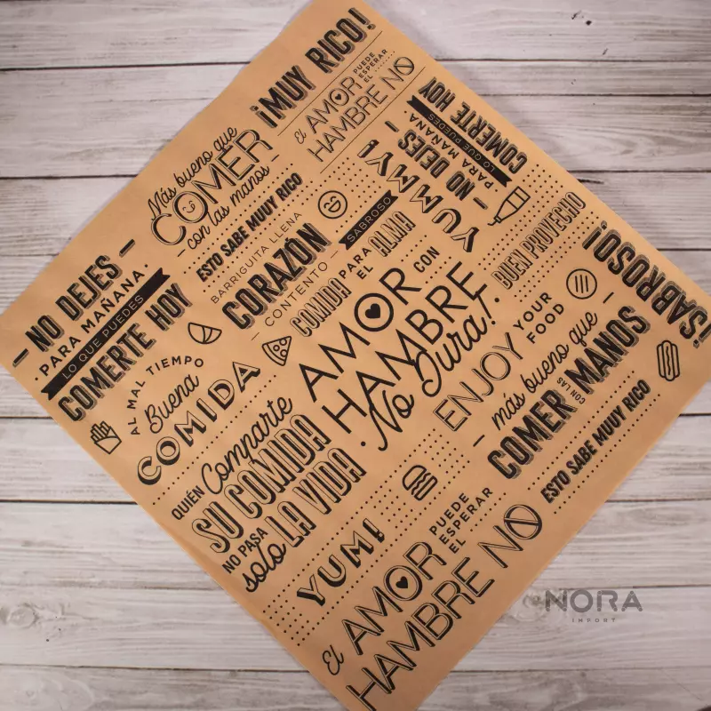 Papel Frases Kraft Importado