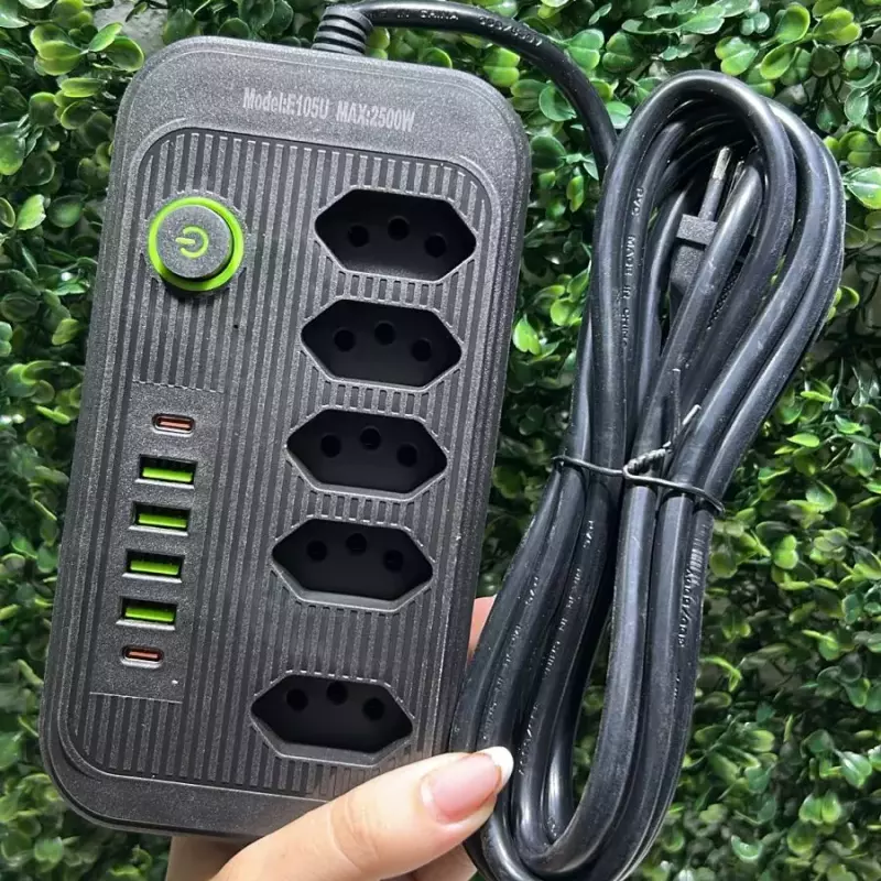 Tomada Filtro De Linha 6 Plug Intern