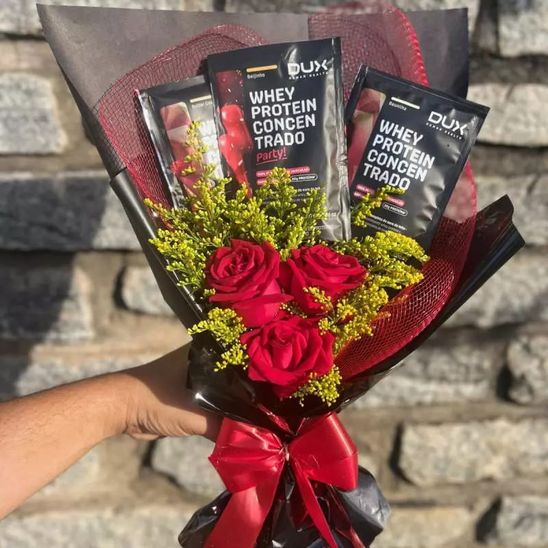 Buquê rosas vermelha com whey
