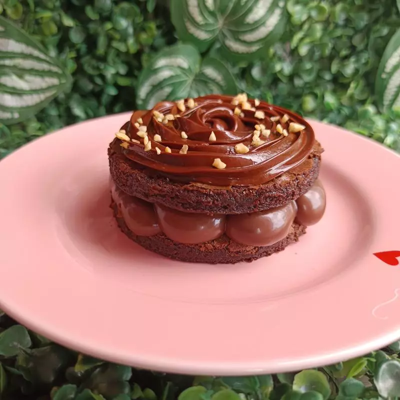 Hambúrguer de brownie ( Ferrero Roch