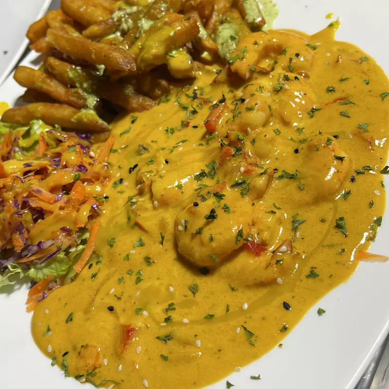 Camarones A La Crema Fritos