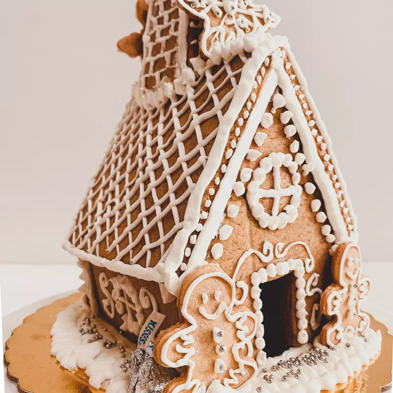 Casita Blanca de jengibre mediana