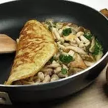 Omelete de Shimeji com Queijo