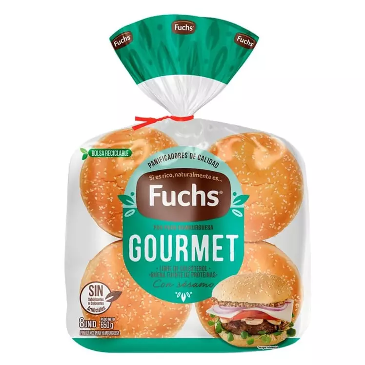 PAN HAMBURGUESA FUCHS 8UN