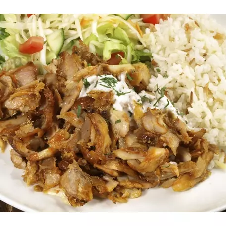 Ensalada, Arroz y Carne