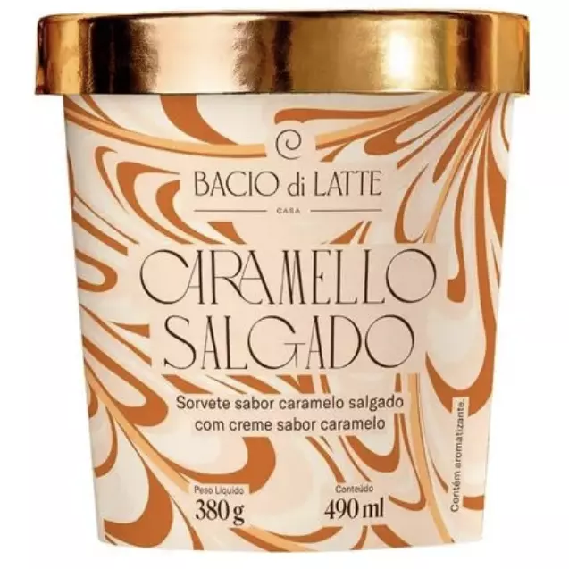 Sorvete Bacio di Latte Caramelo Salg