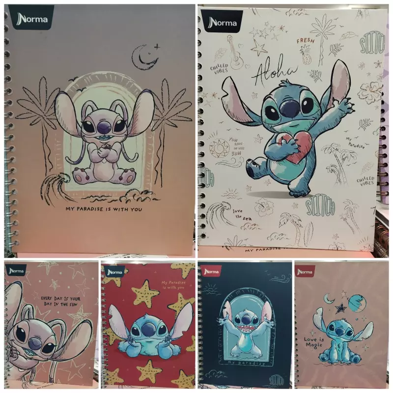 Libreta espiral de 1L stitch Norma