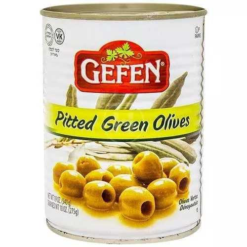 Pitted Green Olives KOSHER LEPESACH SKU 2678
