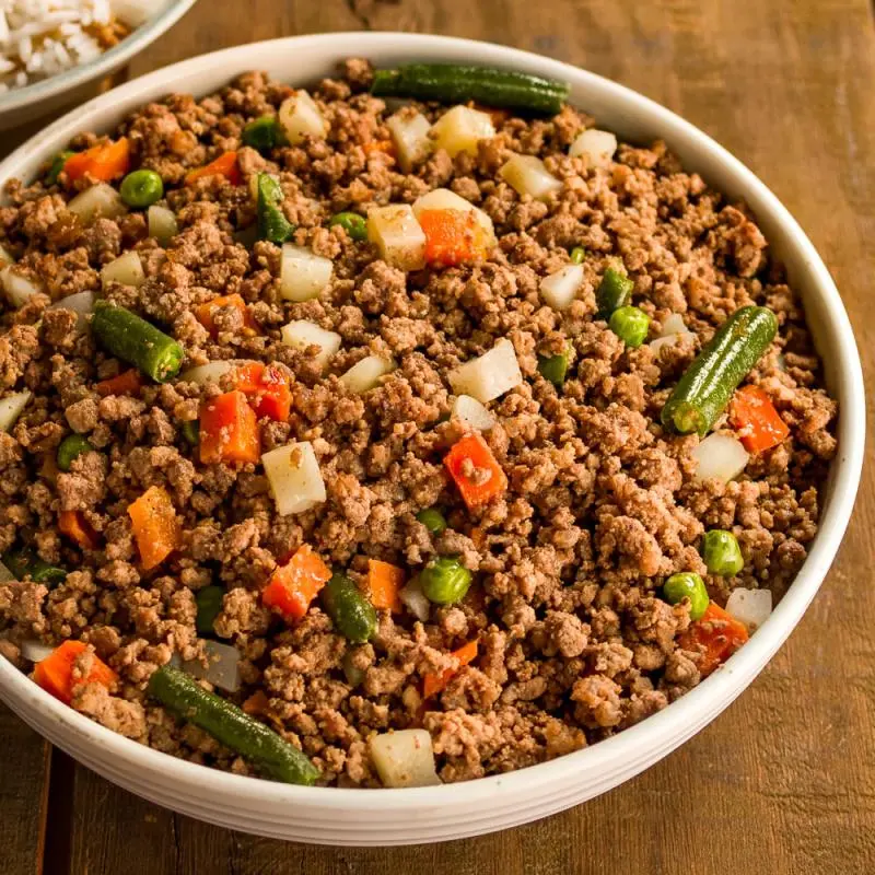 Carne moída c/ legumes