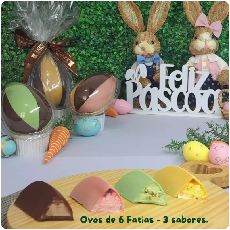 Ovos de 6 Fatias - 3 sabores - 400g