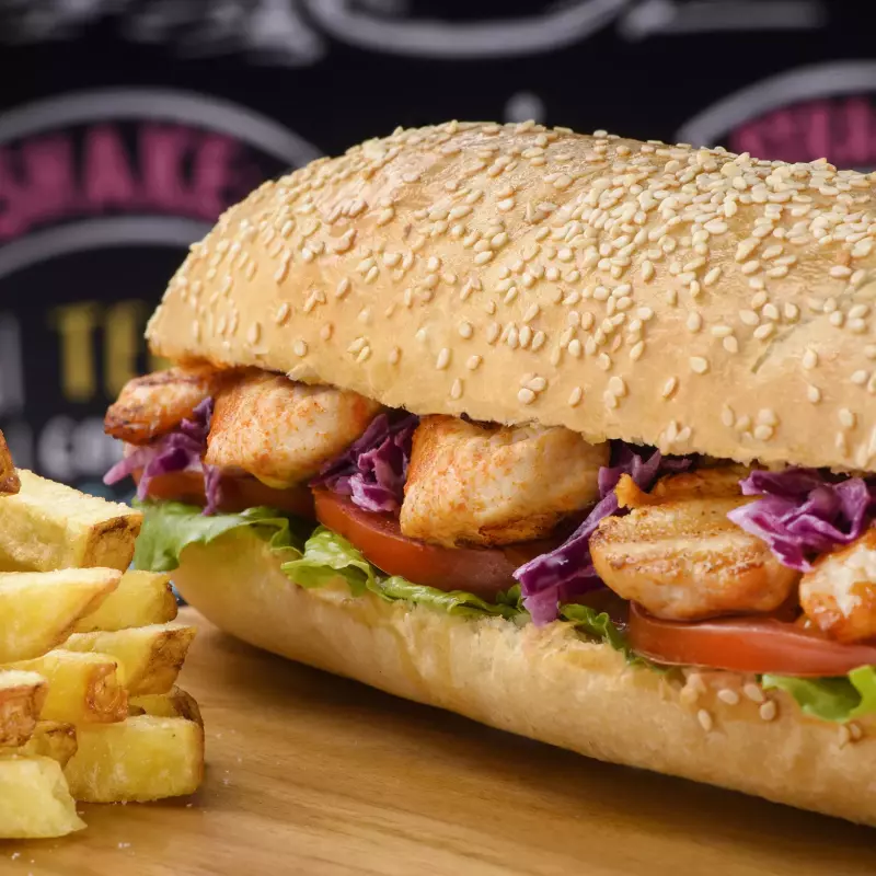 Brochetas de Pollo Sandwich