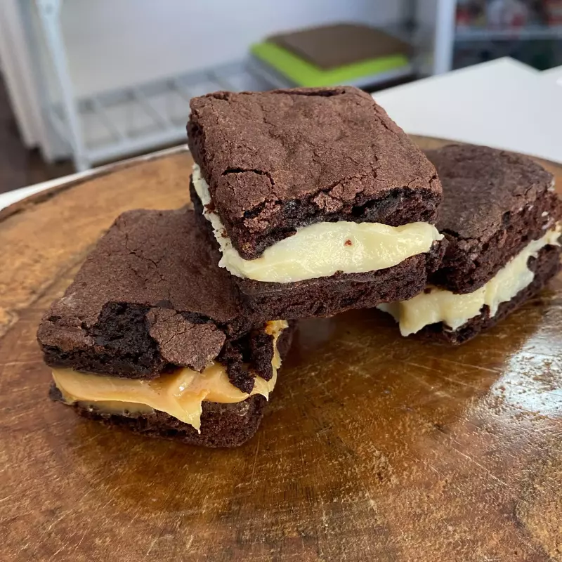 Brownie Recheado com Ninho