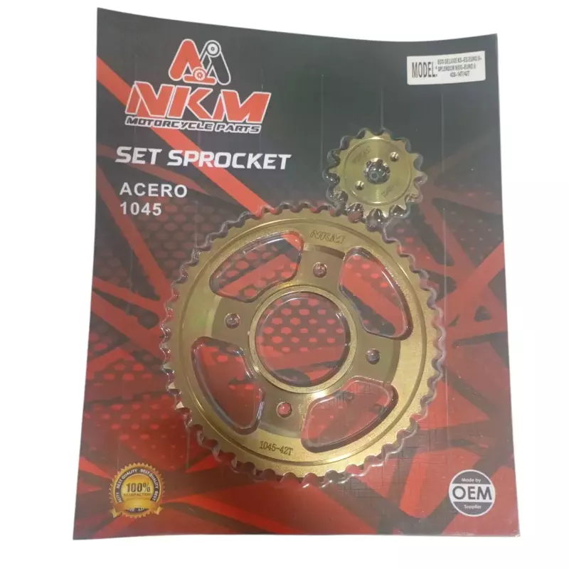 SET SPROCKET ECODELUXE 14X42 ORO NKM